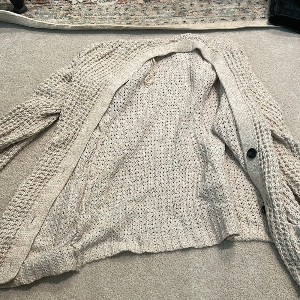 American eagle cartigan, light cream color
